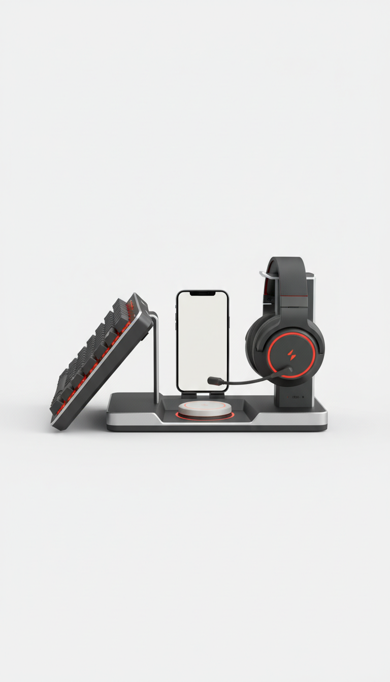 Multi-functional charging dock with device organizer