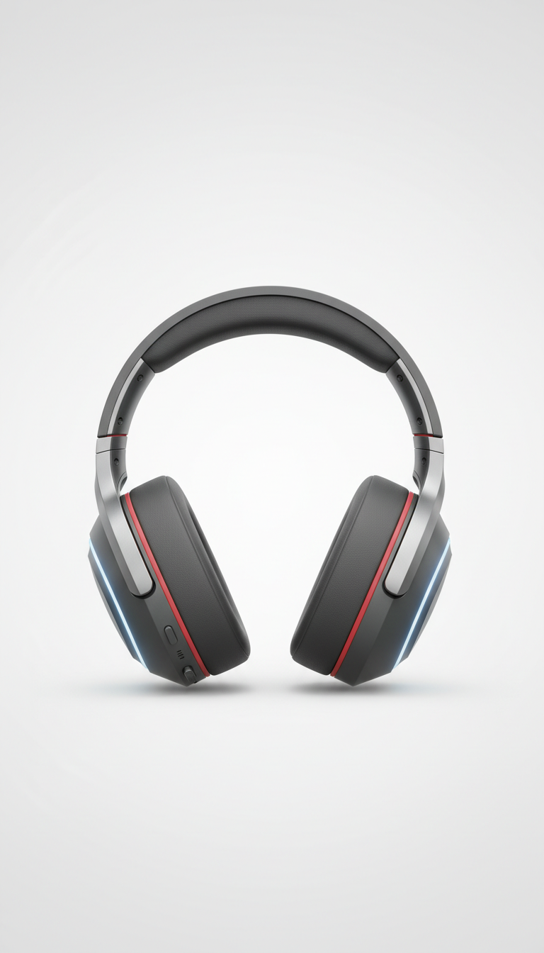 Wireless gaming headset with memory foam